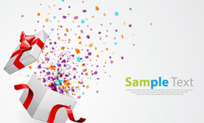 Magic Gift Box Vector Illustration